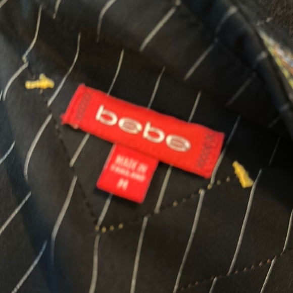 Bebe unique Black Pinstripe Women's Jacket - Picture 5 of 5